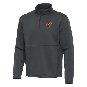 Antigua Cleveland Cavaliers Pewter Twist Quarter Zip Pullover Top Chic