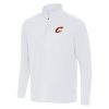 Antigua Cleveland Cavaliers White Premium Intent Quarter Zip Top