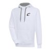 Antigua Cleveland Cavaliers White Metallic Logo Victory Stylish Raglan Pullover Hoodie