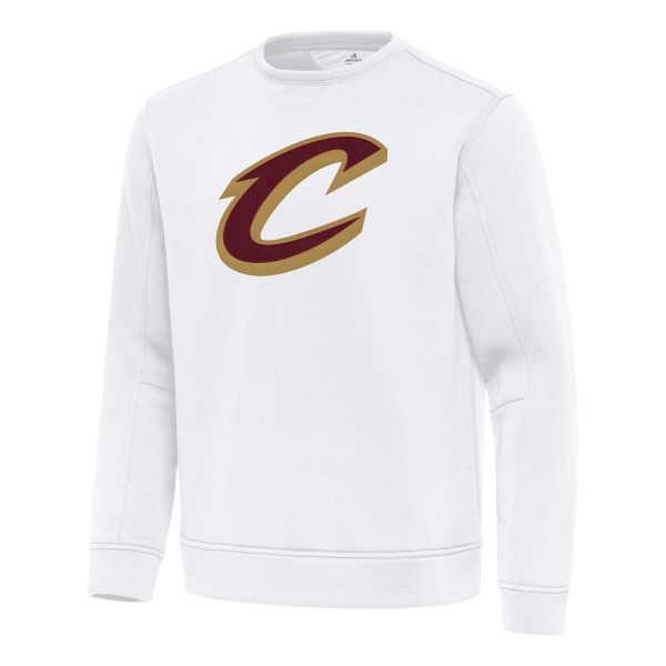 Antigua Cleveland Cavaliers White Eye - catching Relevant Pullover Sweatshirt