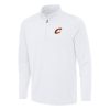 Antigua Cleveland Cavaliers White Chic Reprocess Quarter Zip Top