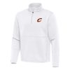 Antigua Cleveland Cavaliers White Twist Fabulous Quarter Zip Pullover Top