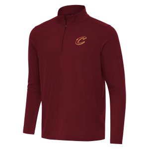 Antigua Cleveland Cavaliers Wine Intent Quarter Zip Top Gorgeous