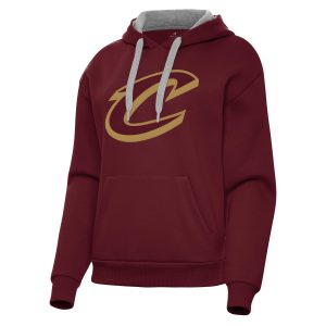 Antigua Cleveland Cavaliers Women's Wine Victory Trendy Pullover Hoodie