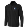 Antigua Dallas Mavericks Black Perilous Trendy Quarter Zip Sweatshirt