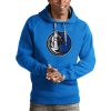 Antigua Gorgeous Dallas Mavericks Blue Logo Victory Pullover Hoodie