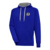 Antigua Dallas Mavericks Blue Metallic Logo Elegant Victory Raglan Pullover Hoodie