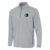 Antigua Dallas Mavericks Stylish Gray Perilous Quarter Zip Sweatshirt