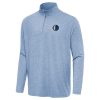 Antigua Dallas Mavericks Heather Blue Hunk Quarter Zip Elegant Top