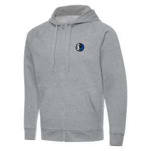 Antigua Dallas Mavericks Heather Gray Big & Tall Victory Full Zip Gorgeous Hoodie Jacket
