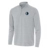 Antigua Chic Dallas Mavericks Heather Gray Bright Quarter Zip Top