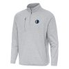 Antigua Dallas Mavericks Heather Gray Certain Quarter Zip Tri Fabulous Blend Sweatshirt