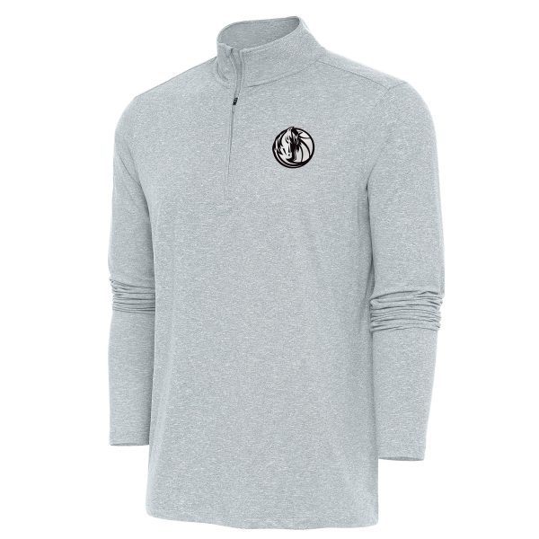 Antigua Dallas Mavericks Heather Gray Hunk Quarter Chic Zip Top
