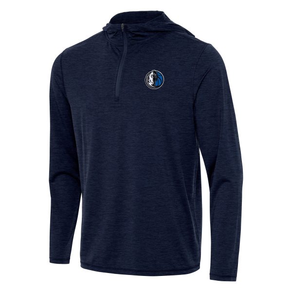 Antigua Dallas Trendy Mavericks Heather Navy Tidy Quarter Zip Hoodie