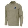 Antigua Dallas Mavericks Olive Subtle Quarter Zip Eye - catching Sweatshirt