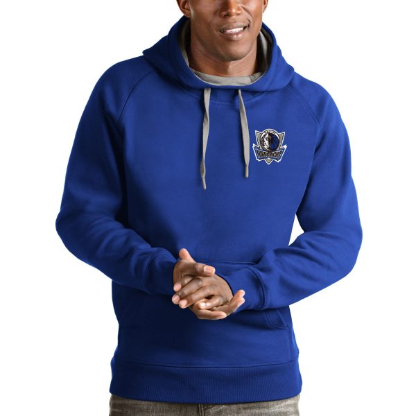 Antigua Dallas Trendy Mavericks Royal Victory Pullover Hoodie