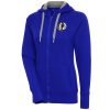 Antigua Dallas Mavericks Women's Blue Brushed Metallic Victory Unique Full Zip Hoodie
