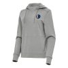 Antigua Dallas Mavericks Women's Heather Gray Justice Pullover Hoodie Elegant
