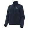 Antigua Dallas Mavericks Trendy Women's Navy Figure Half Zip Pullover Sweatshirt