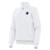 Antigua Dallas Mavericks Women's White Stylish Victory Quarter Zip Sweatshirt