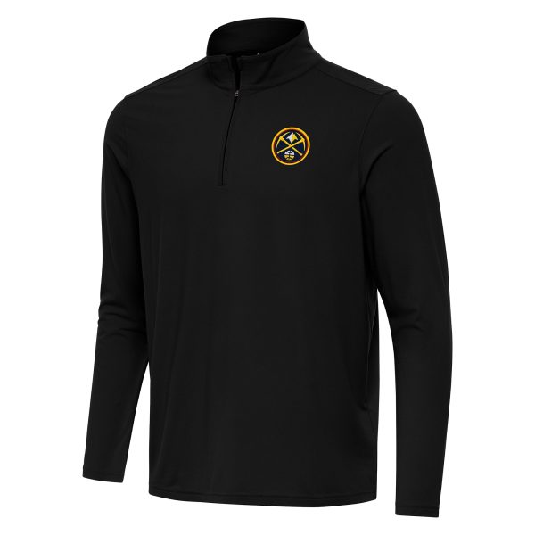 Antigua Denver Elegant Nuggets Black Intent Quarter Zip Top