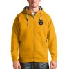 Antigua Denver Gorgeous Nuggets Gold Logo Victory Full Zip Hoodie