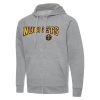 Antigua Denver Premium Nuggets Heather Gray Big & Tall Victory Full Zip Hoodie Jacket