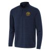 Antigua Denver Nuggets Heather Navy Bright Quarter Zip Top Stylish