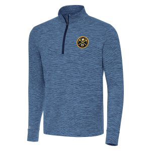 Antigua Denver Nuggets Heather Navy Cause Quarter Zip Stylish Top