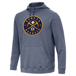Antigua Denver Nuggets Heather Navy Cloud Pullover Hoodie Gorgeous