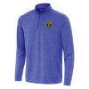 Antigua Denver Nuggets Heather Royal Bright Fabulous Quarter Zip Top