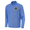 Antigua Denver Nuggets Heather Royal Subtle Quarter Zip Sweatshirt Stylish
