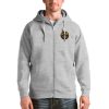 Antigua Denver Nuggets Heathered Gray Eye - catching Logo Victory Full Zip Hoodie