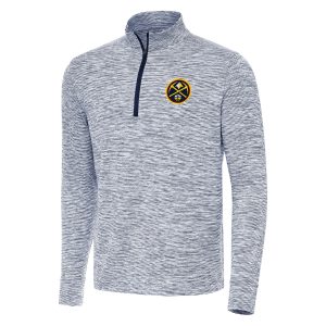 Antigua Denver Nuggets Navy Cause Stylish Quarter Zip Top