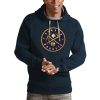 Antigua Denver Nuggets Navy Logo Victory Pullover Chic Hoodie