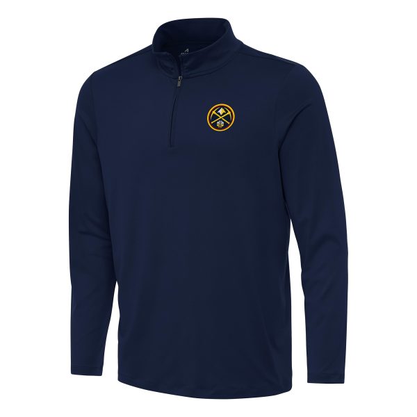 Antigua Eye - catching Denver Nuggets Navy Reprocess Quarter Zip Top