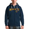 Antigua Fabulous Denver Nuggets Navy Victory Full Zip Hoodie