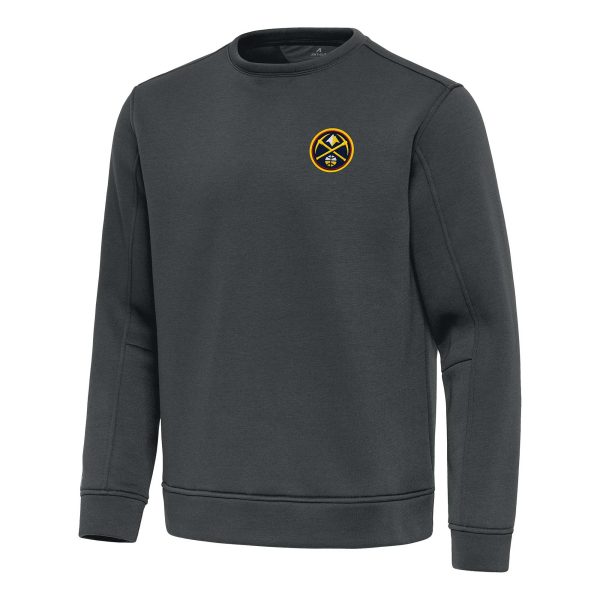 Antigua Denver Nuggets Pewter Fabulous Relevant Pullover Sweatshirt