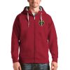 Antigua Denver Nuggets Eye - catching Red Logo Victory Full Zip Hoodie