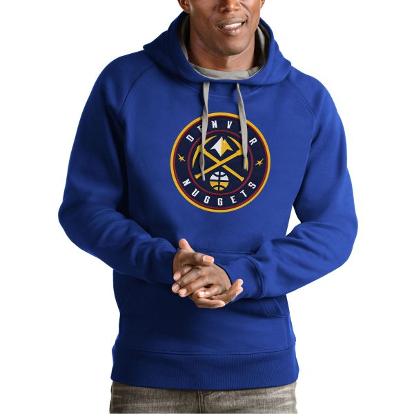 Antigua Denver Nuggets Royal Team Logo Victory Pullover Hoodie Stylish