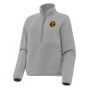 Antigua Denver Nuggets Women's Gray Figure Gorgeous Half Zip Pullover Sweatshirt