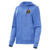 Antigua Denver Nuggets Women's Heather Blue Elegant Seeker Full Zip Hoodie Jacket