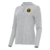 Antigua Denver Nuggets Women's Heather Gray Daybreak Unique Quarter Zip Hoodie