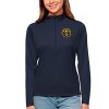 Antigua Denver Nuggets Women's Fabulous Navy Tribute Half Zip Top