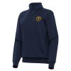 Antigua Denver Nuggets Women's Navy Victory Quarter Eye - catching Zip Sweatshirt