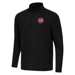 Antigua Detroit Pistons Black Eye - catching Intent Quarter Zip Top