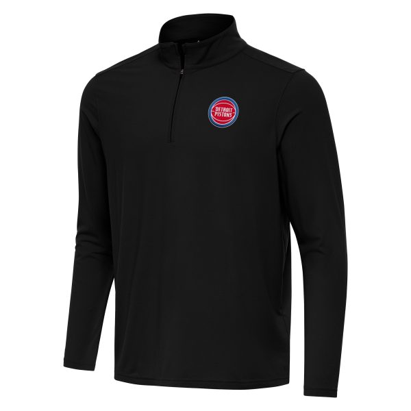 Antigua Detroit Pistons Black Eye - catching Intent Quarter Zip Top