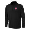 Antigua Detroit Pistons Chic Black Reprocess Quarter Zip Top