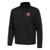 Antigua Detroit Pistons Fabulous Black Twist Quarter Zip Pullover Top