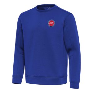Antigua Detroit Pistons Blue Relevant Pullover Eye - catching Sweatshirt